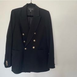 Rachel Zoe Black Double-Breasted Blazer