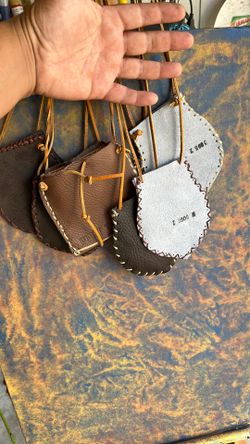 Hand Made Leather Around The Neck Mojo Medicine Bags