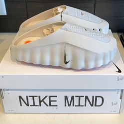 Brand New Nike Mind Slide Light Smoke Grey Size 8W 