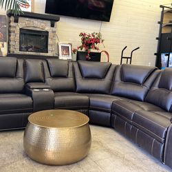 Faux leather Brown Sectional