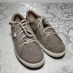 Keds Womens Tan Center Marled Memory Foam Lace-Up Sneakers SIZE (7) — Used Good Condition 