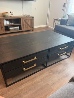 Black Storage Coffee Table