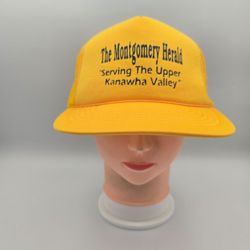 Vintage The Montgomery Herald Kanawha Valley West Virginia Trucker Adjus. Hat