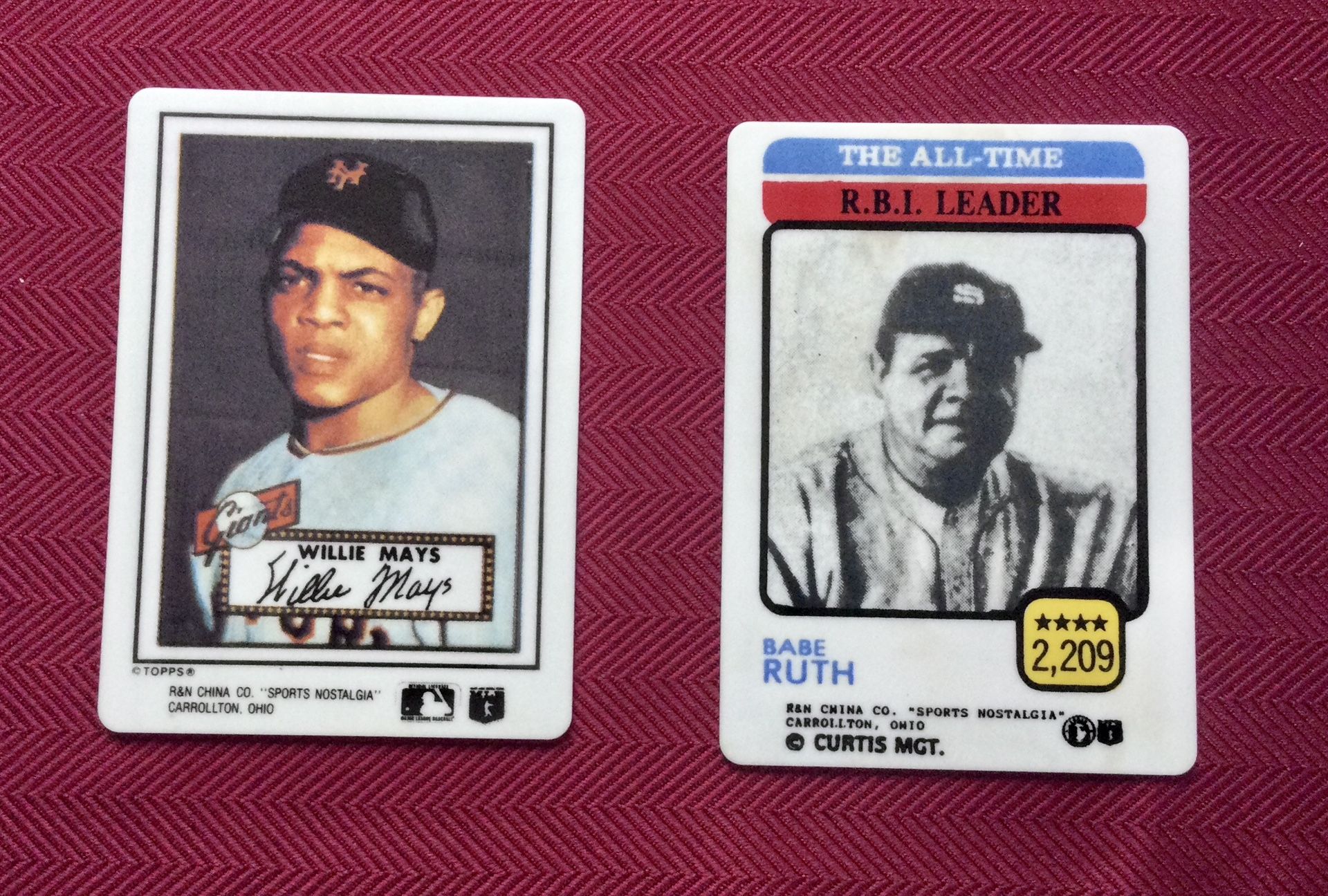 1992/93 Topps Porcelain Baseball Cards