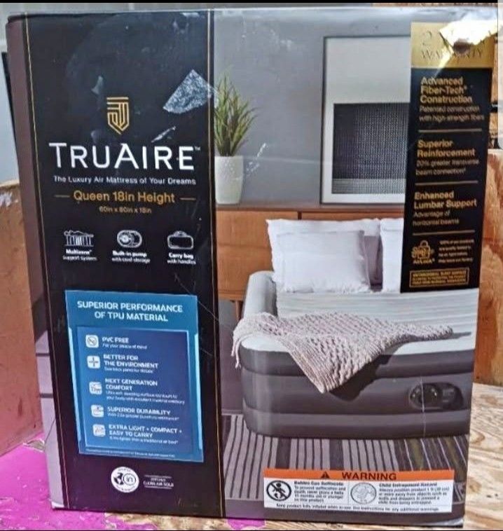 Serta Raised Air Mattress with Never Flat Pump, Queen