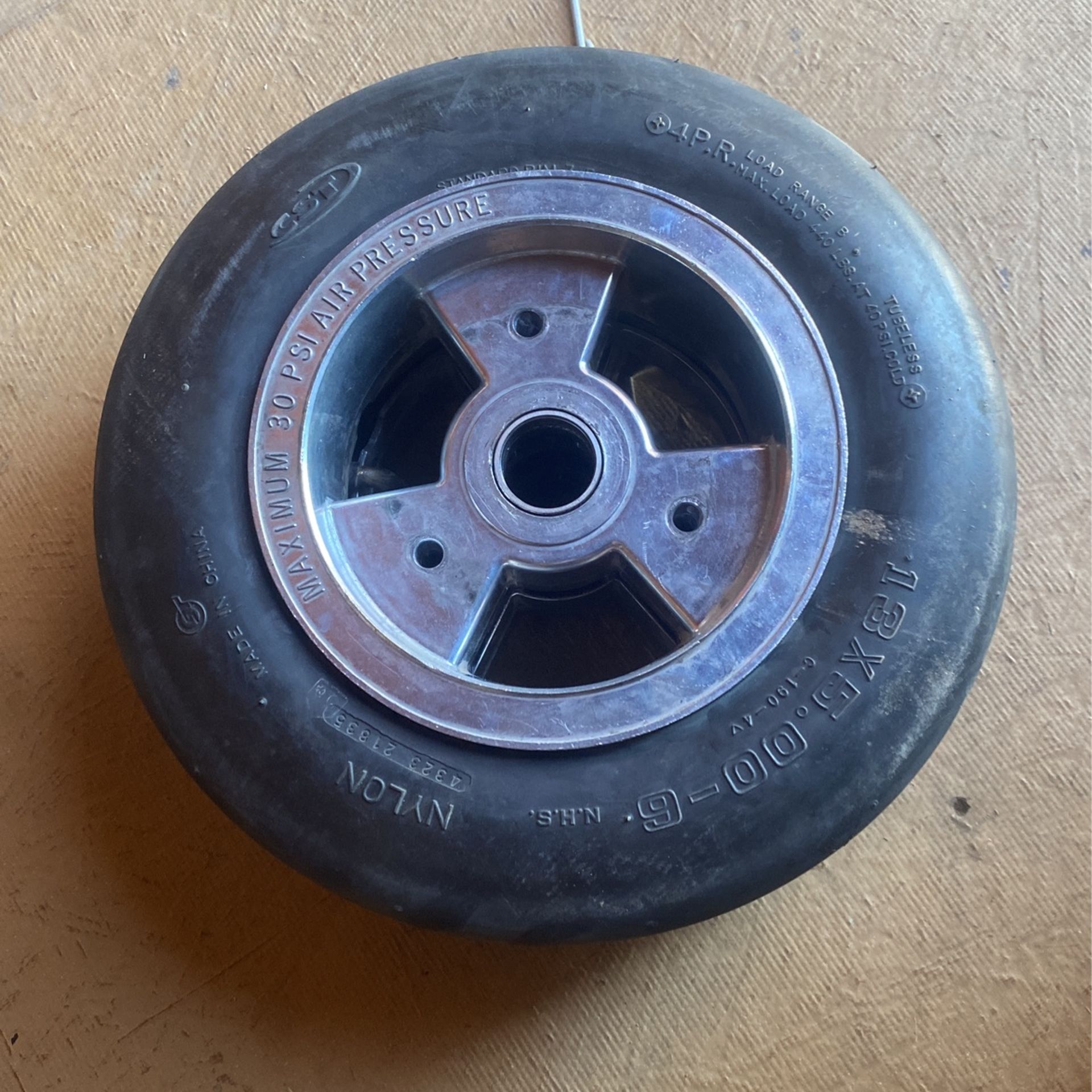 Two Tri Star Rims With Drag Tire And Tub Needs Barring