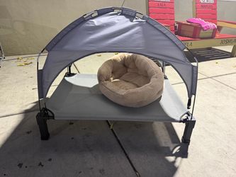 Elevated Dog Bed with Removable Canopy, Sun Protection Shade Tent Dog Cot