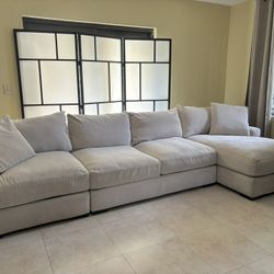 Free Delivery - Beige Macy’s Sectional Sofa/Couch