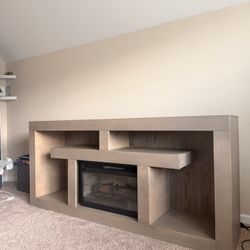 Console With Electric Fireplace 