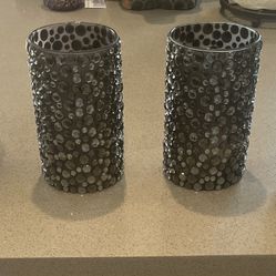Glass Candle Holders Set