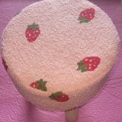 Pink Sherpa Stool