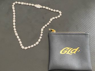 GLD white gold mixed diamond chain