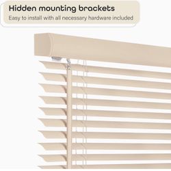 64"Long x 70"Wide Cordless Beige Blinds