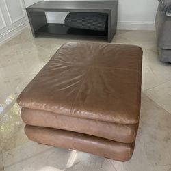 Leather Ottoman