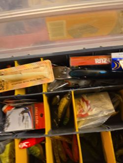 Fishing Tackle Box with Lures and Accessories