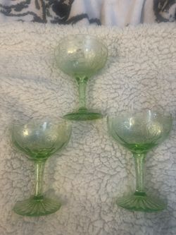 Uranium Glass Cups