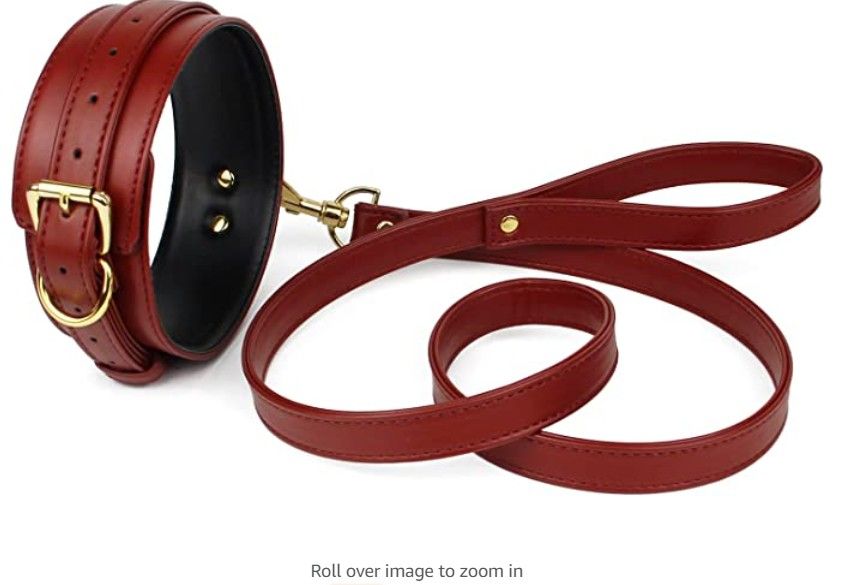 Adjustable Leather Soft Training Collar with Leash