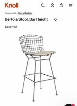 Knoll Bertoia Bar Height Stool