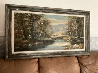 Hand panting ( Orignal) 55x59” Oil Painting  on Canvas