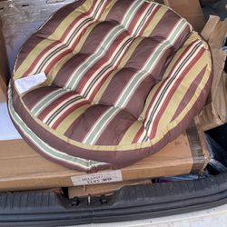 Set Of 2 24” Round Cushions