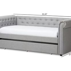 Upholstered Fabric Twin Daybed By Braxton Studio