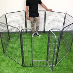 (New) $95 Pet Dog Playpen Heavy Duty Fence Gate 8-Panels X (40” Tall X 32” Wide) 