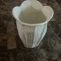 Vintage White Tulip Flower Vase