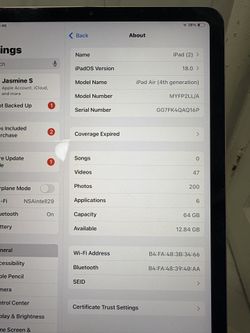 iPad Air fourth generation/ Like New Pink