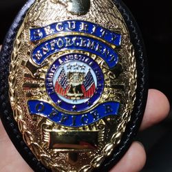 Security Gold Color Badge