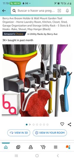 Broom Holder & Wall Mount Garden Tool Organize
