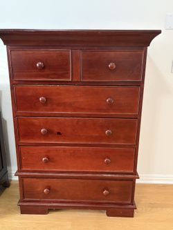 Wooden Dresser / Chest of Drawers - 38"W x 52"H x 19"D