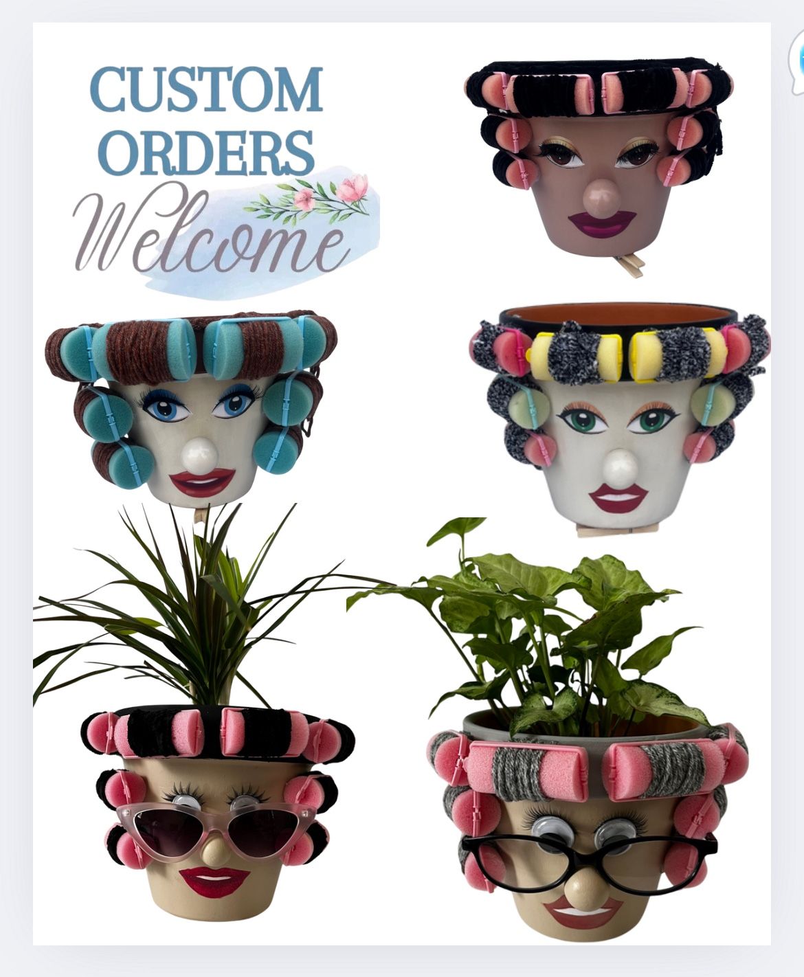 Lady Flower pots