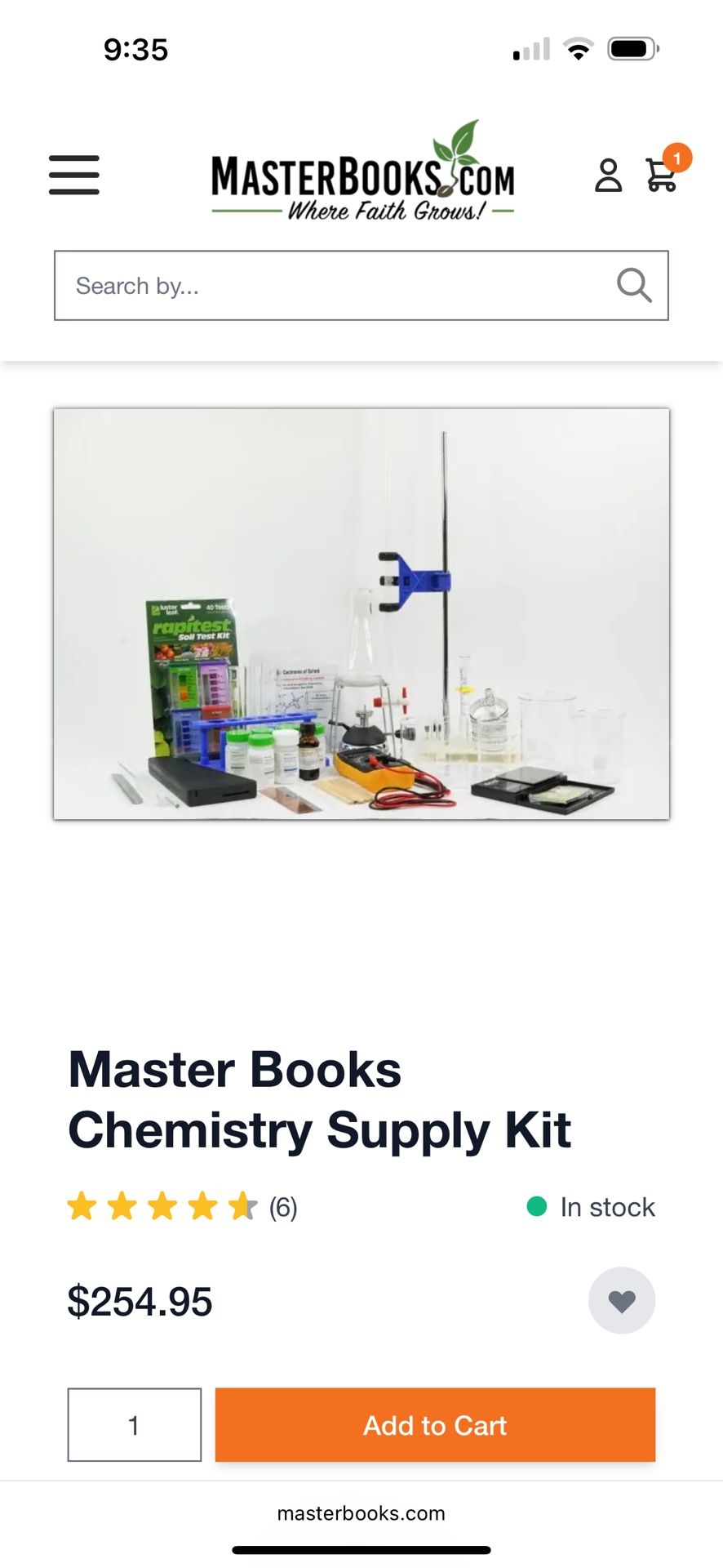 Masterbooks Chemistry Supply Kit