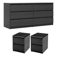 Dresser And 2 Nigthstands Furniture New Black 🎀🌸