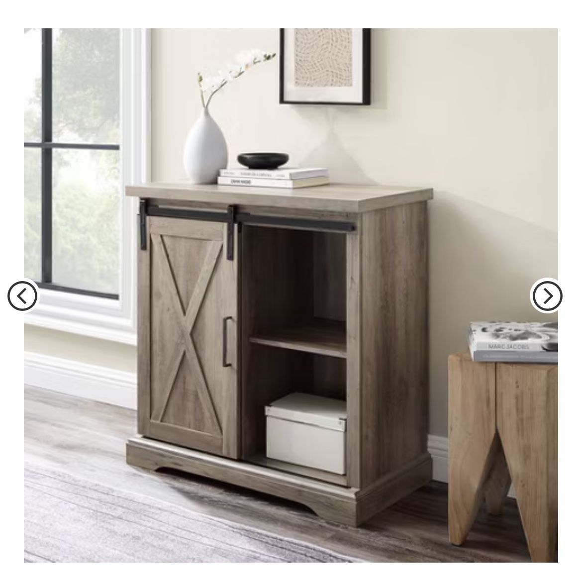 Farmhouse Accent Coffee Buffet Cabinet