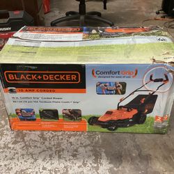 🧰🛠BLACK & DECKER 15” 10 AMP Corded Electric Walk Behind Push Lawn Mower-NEW!-$140!🧰🛠