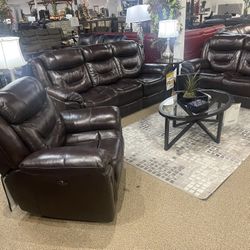 Leather Sofa Set