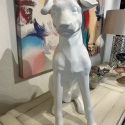 White Dog Statue
