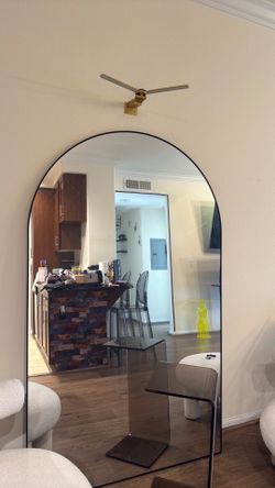 Wide floor mirror