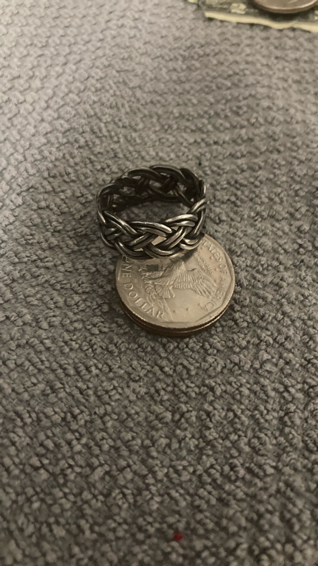 Genuine Silver Woven Ring 