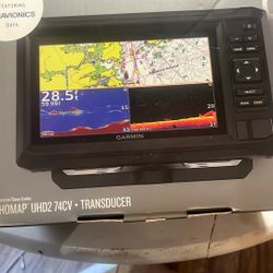 Garmin Echo map Uhd2 74cv Transducer Featuring Avionics Data Brand New