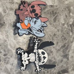 Stitch Jack And Sally Mashup And Stitch Skellington Bones Enamel Pin 