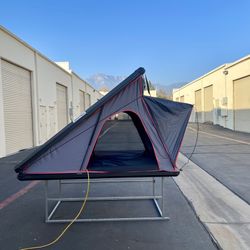 Rooftop Tent, Aluminum Triangle Hard Shell Camping Tent for SUV MPV CUV Van, Grey