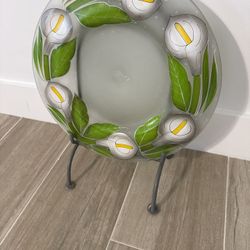 Decorative Glass Plate with Stand