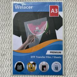 Welacer A3 Premium DTF Transfer Film / Sheets 25ct