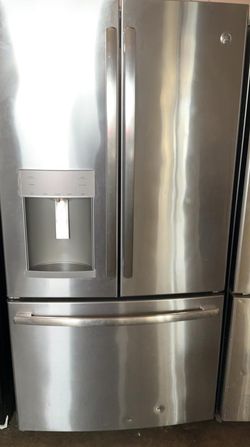 GE  3-Door 33" Stainless Steel Fridge
