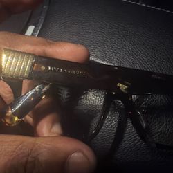 Bvlgari Eyeglasses Tortoise Frame Gold Detail