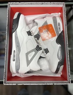 Air Jordan 4 White Cement Sneakers