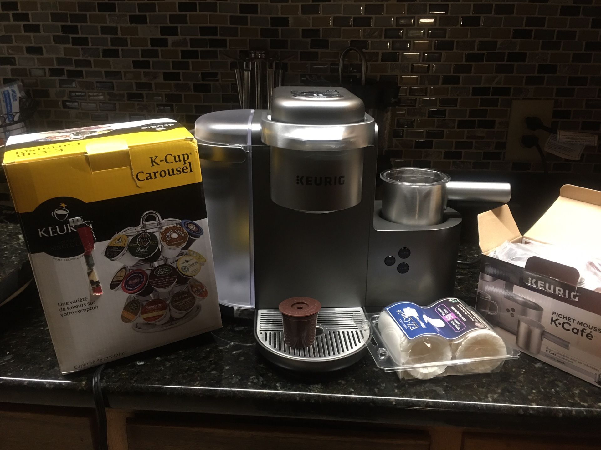 Keurig K-Café Special Edition Single Serve Coffee, Latte & Cappuccino Maker; with extras
