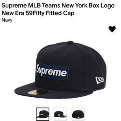 Supreme MLB Teams New York Box Logo New Era 59Fifty Fitted Cap